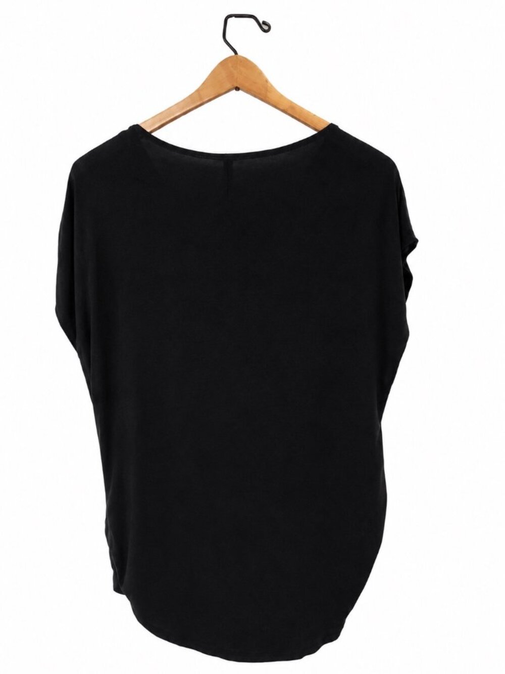Edyta Womens Black Short-Sleeve Patterned Blouse With Studs L - Picture 3 of 4